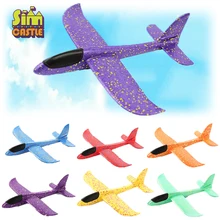 35cm ao ar livre mão jogando avião brinquedos para meninos espuma mão lançamento planador aeronaves brinquedo meninos brinquedos espuma planador brinquedos para crianças presente