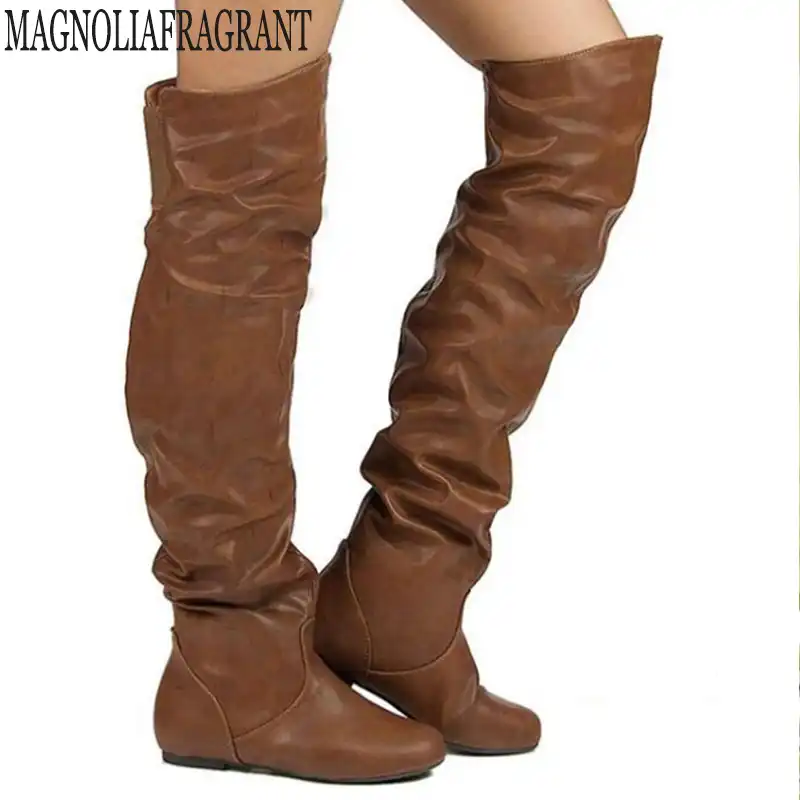 over the knee boots round toe