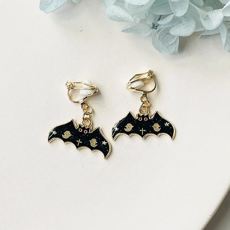 Halloween Clip on Earrings Simple Fashion Adult Child No Pierced Earrings Ear Clip Cartoon Cute Cuff ear clip earrings clip earrings ear clip ear accessories