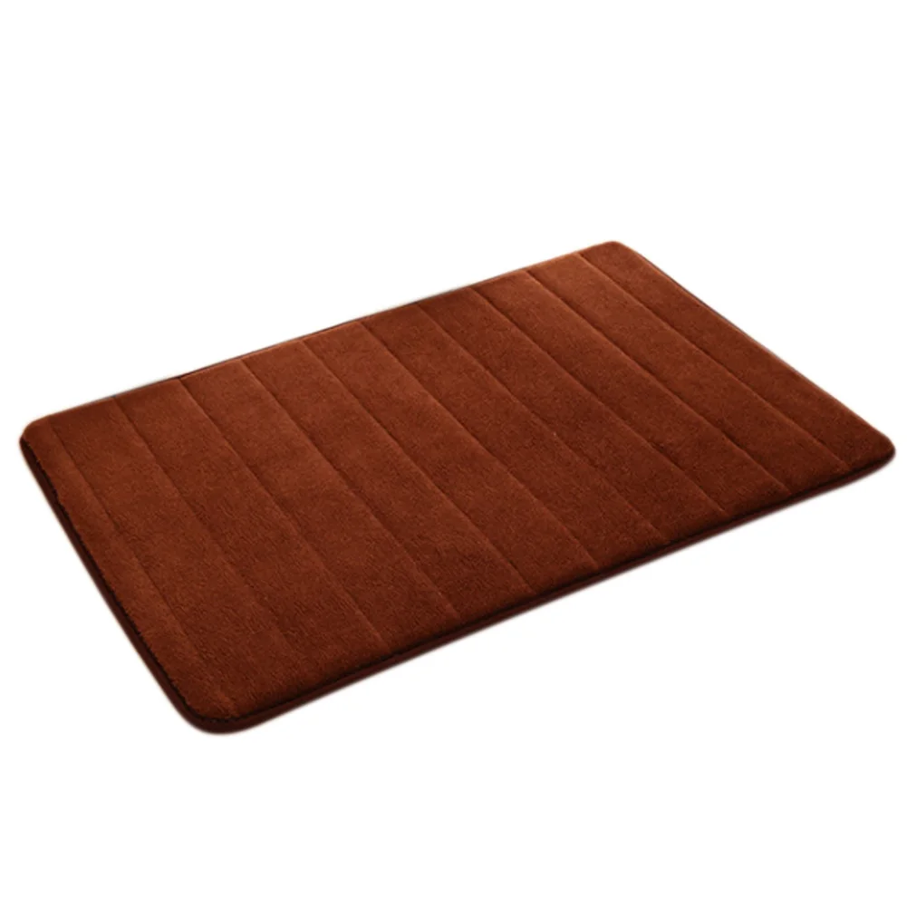 Coffee 50cmx80cm Пены памяти коврик для ванной мягкий сильный абсорбент нескользящий толстый пол коврик в ванную комнату DIN889 - Цвет: Coffee 50cmx80cm