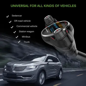 

Hot Onever Wireless Bluetooth 4.0 USB FM Transmitter Modulator MP3 Player U Disk LCD Display Car Kit 5V 2.1A Charger Adapter