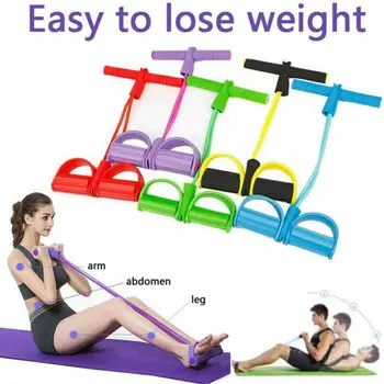 

Foot Pedal Pull Rope Fitness Exercise Resistance Band Yoga Equipment Sit-up USA Multifunctional Pull Rope Pedal Exerciser