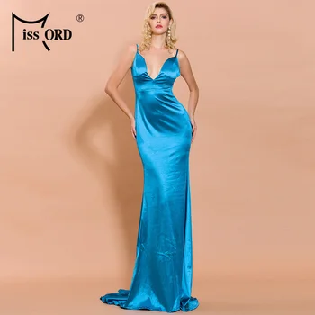 

Missord 2020 Women Sexy V Neck Off Shoulder Solid Cplor Maxi Dresses Female Elegant Dress FT18320-5