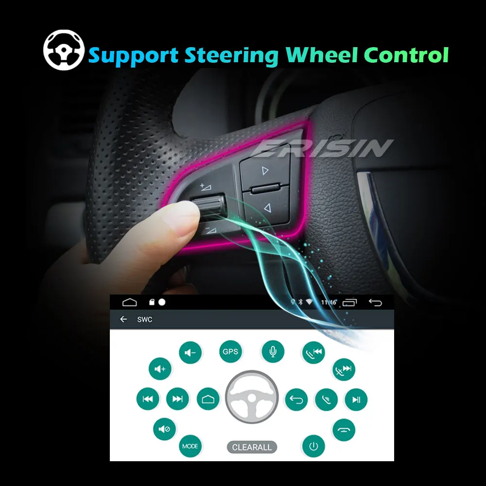 Erisin 4287 8 &quotDAB + Android 10 0 автомобильный Стерео Авторадио Canbus DSP 4G OBD Wifi CarPlay для Mercedes Benz