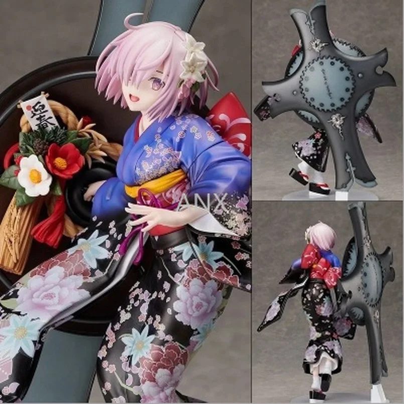 

23cm Fate/Grand Order Mash Kyrielight Figure PVC Action Anime Collection Doll Model Toys New Year Kimono Mash for children