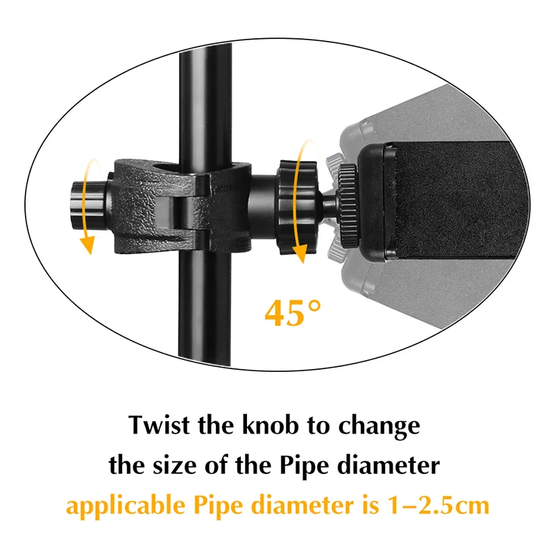 Description Picture 5 of itemSH Universal Moblie Phone Clip Bracket Holder Mount Tripod Monopod Stand for Smartphone Ring Light Youtube Camera Video