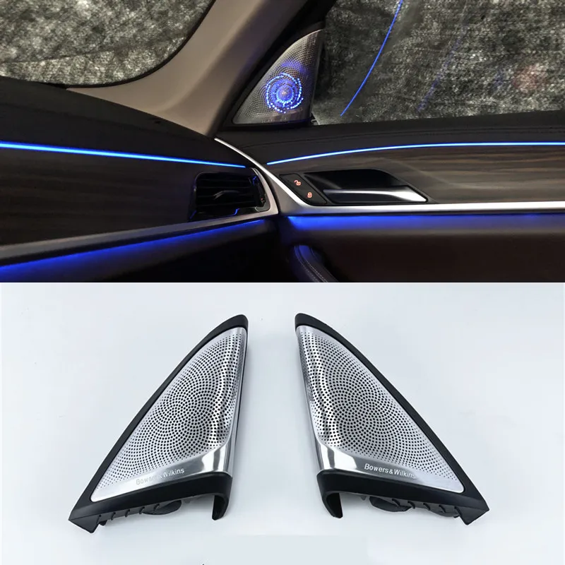 Car Luminous Sound Covers LED For BMW G31 G38 Front Door Tweeter Speaker Music Upgrade Kit Accessories Modification BW Horn