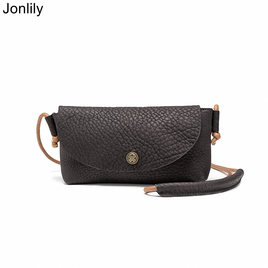 

Jonlily Women Genuine Leather Minimalism Shoulderbag Female Elegant Clutches Teens Mini Messenger Bag Small Daily Purse -KG202