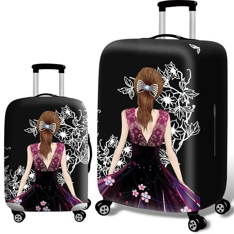 Travel luggage Suitcase Protective Cover Trolley luggage Bag Cover Men Women Thick Elastic Travel Case Cover Travel Accessories - Цвет: 1