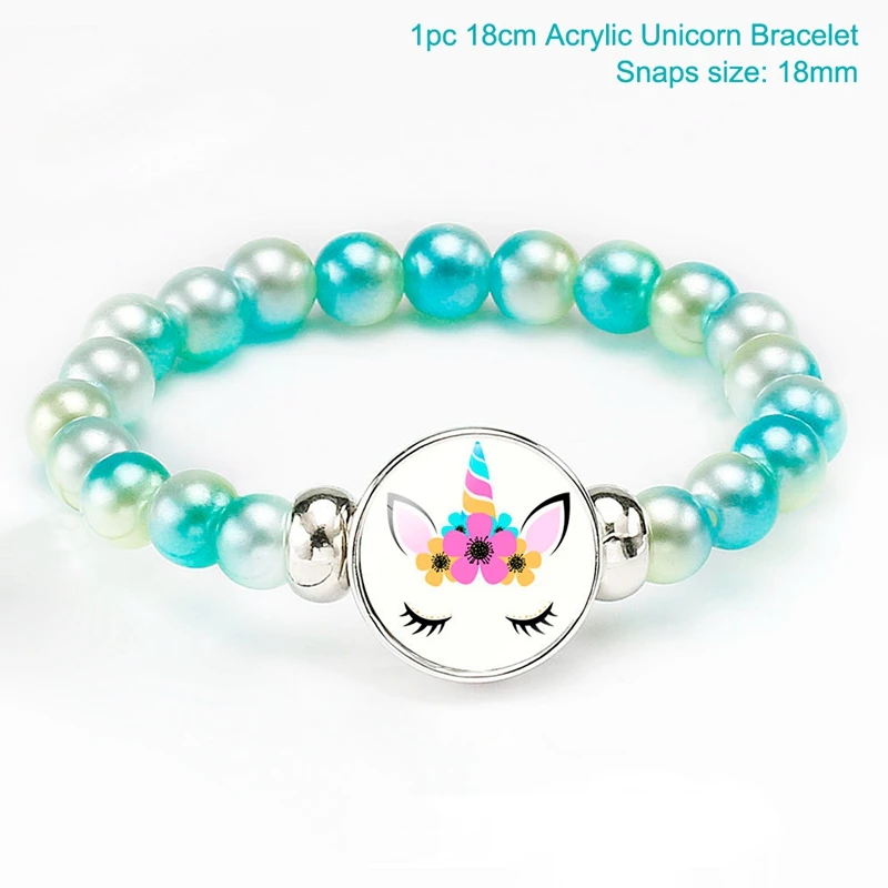 Unicorn bracelet 6 Браслет с единорогом, единорогом, декор на день рождения, подарки для детей, вечерние принадлежности с единорогом, принадлежности для детского душа, вечерние украшения для девочек, подарок - Цвет: Unicorn bracelet 6