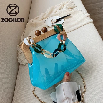 

Fashion Women's Handbags Transparent Pvc Bag Shoulder Bag Women Bag Women's Messenger Bags Premium Chain Designer Handbags
