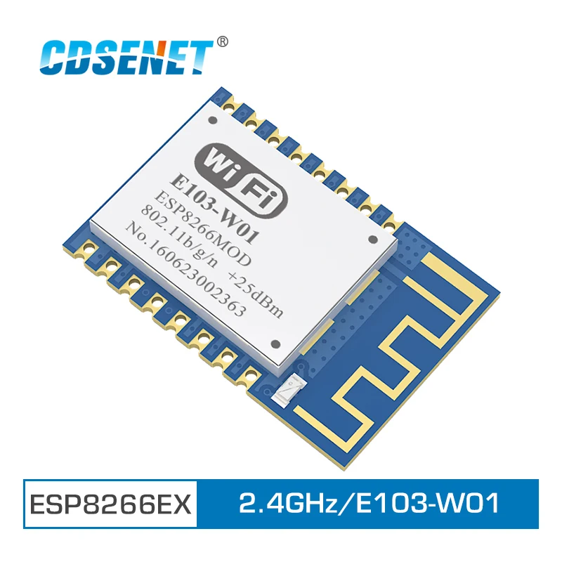 Беспроводной Радиочастотный приемопередатчик ESP8266EX, 1 шт., Wi-Fi модуль, 2,4 ГГц, CDSENET E103-W01 ESP 8266 SMD 2,4 ГГц, радиочастотный приемник передатчика ... Беспроводной Радиочастотный приемопередатчик ESP8266EX, 1 шт., Wi-Fi модуль, 2,4 ГГц, CDSENET E103-W01 ESP 8266 SMD 2,4 ГГц, радиочастотный приемник передатчика ...