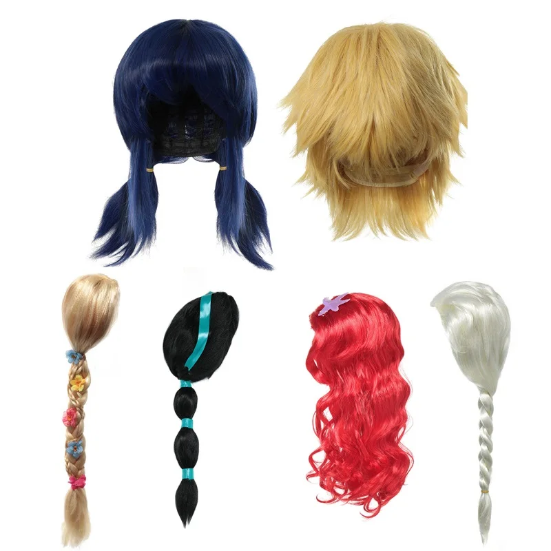 Children Girls Wig Kids Ladybug Photography Props Girl Elsa Anna