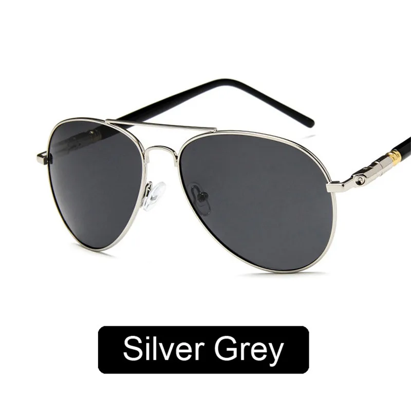 Silver Grey KILIG Горячие мужские солнцезащитные очки водителя винтажные Пилот очки ретро-оттенки металлические очки солнцезащитные очки мужские весенние шарниры UV400 - Цвет линз: Silver Grey