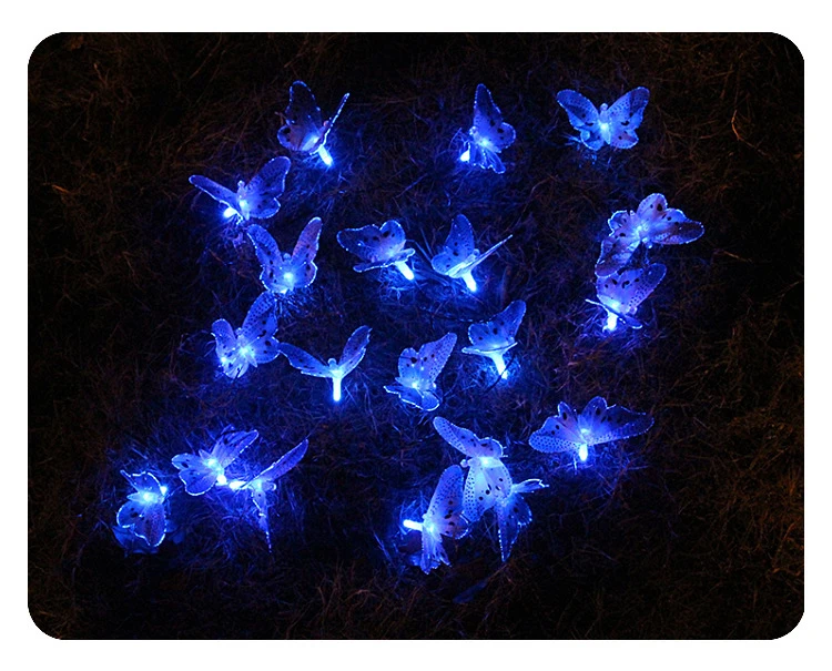 Butterfly String Lights Waterproof Garden Solar Lights Romantic Fairy String Lights Outdoor Fence 12 LED Multicolor Lamp solar lights for backyard