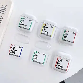 

Rome Dubai air tickets travel for airpods case soft silicone Wireless Bluetooth casetify case for apple air pod 1 2 cover fundas