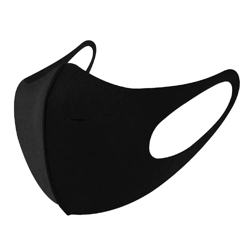 

Fast Shipping Washable Dust Proof Black Face Mask For Women Men Reusable Mouth Mask Breathable Super Soft Fashion Design MS001