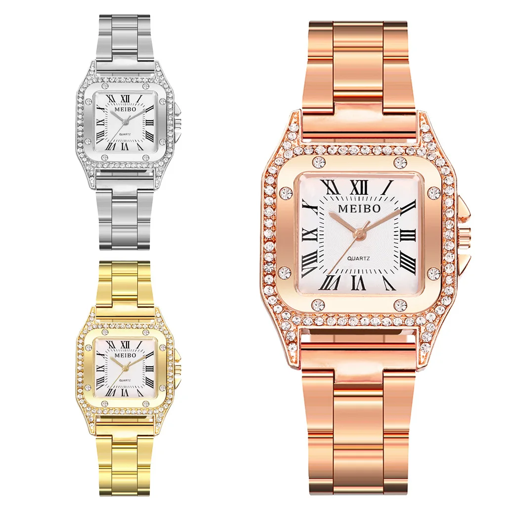 Роскошные хрустальные золотые часы женские новые брендовые браслет из нержавеющей стали аналоговые кварцевые наручные часы под платье Relogio Feminino