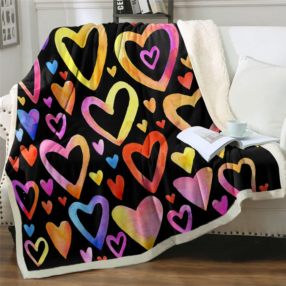 Постельные принадлежности Outlet БУКВЕННОЕ одеяло I Love You одеяло s для кроватей персонаж микрофибра заказное одеяло язык Мантас Де Кама