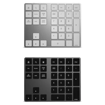 

Aluminum Alloy 34 Keys Bluetooth Wireless Numeric Keypad,Digital Keyboard For Windows,Ios,Mac Os,Android Tablet Laptop Pc