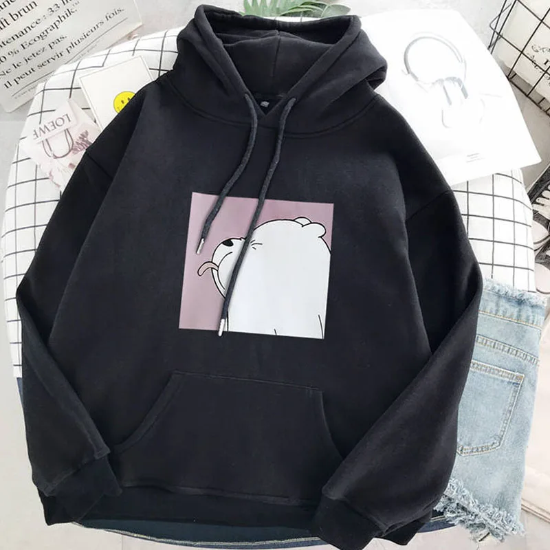 

2020 New Hoodies For Women Winter Warm Female Student College Cartoon Pullover Sweatshirts