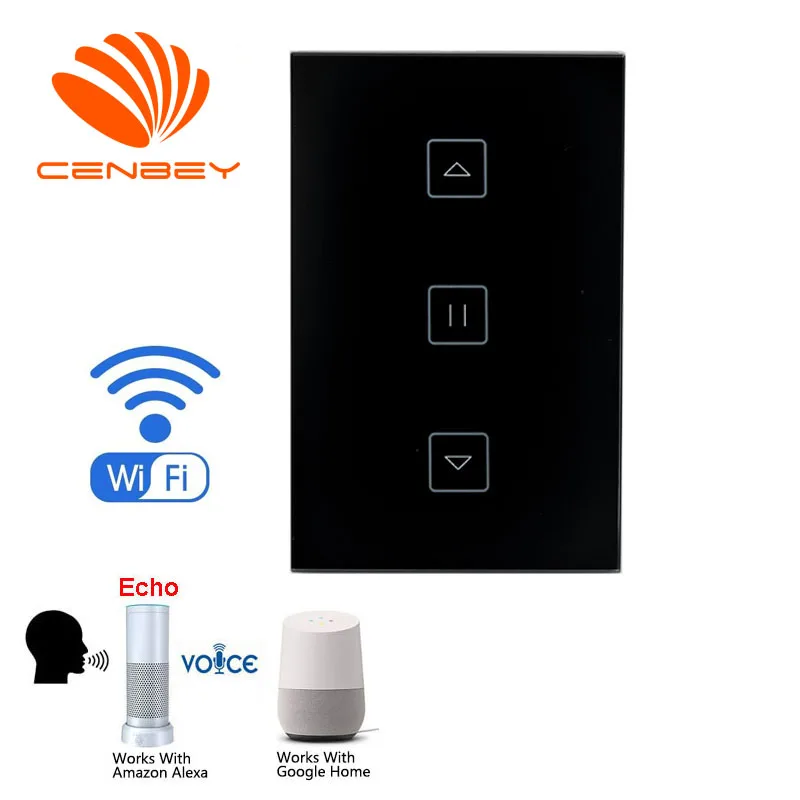 

US wifi shutter switch curtain controller wifi smart curtain switch Casa Inteligente Google Home Amazon Alexa Voice Control