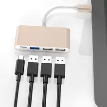 USB C концентратор 4 в 1 тип-c к USB 2,0 3,0 конвертер адаптер док-концентратор USB кабель для MacBookpro сплиттер 4 порта концентратор