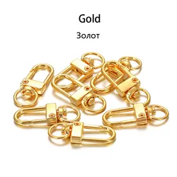 Alloy Snap Lobster Clasp Hooks for DIY Jewelry and Accessories (10 - Pack) Wholesale (Gold)
