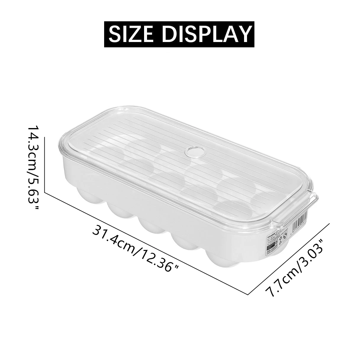 Kitchen 16 Grids PET Eggs Box Case Holder Refrigerator Food Storage Container Organizer Dustproof Food Storage Box Tools
