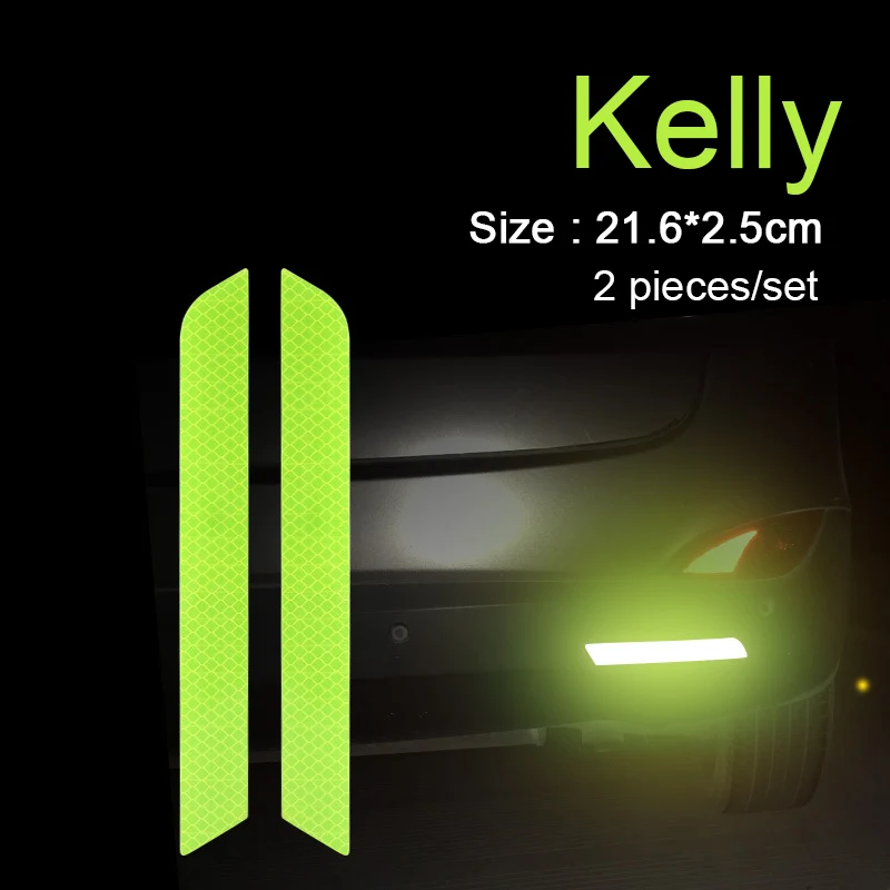 

Car Reflective Sticker Rear Bumper Open the Door Warning Sticker for Car Exterior Protection Auto molding Decoration Accessories
