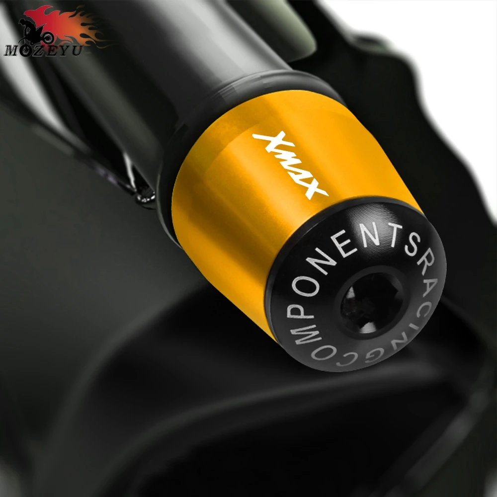 

With XMAX LOGO Motorcycle 7/8" 22MM Aluminum Handlebar Hand Bar Ends Handle Bar End Grips Cap Perfect For YAMAHA XMAX125 200 250