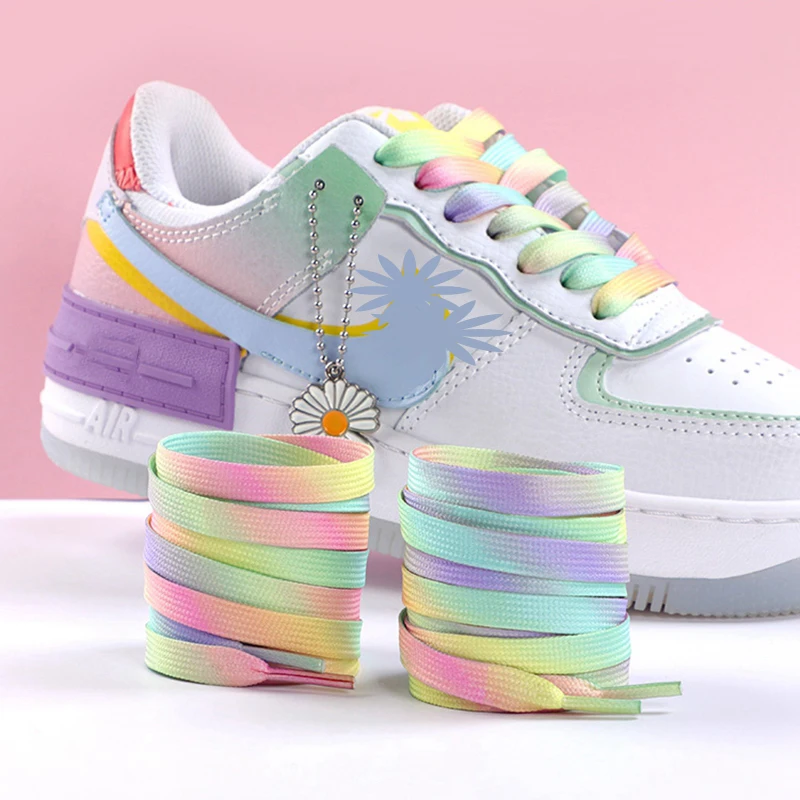 Pair Pack Flat Rainbow Trainers Shoes Laces Strong Shoelaces Boots Wholesales Pair Pack Flat Rainbow Trainers Shoes Laces Strong Shoelaces Boots Wholesales