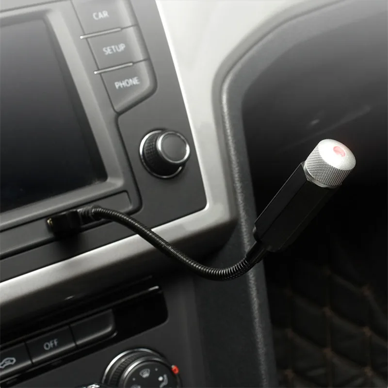Автомобильный USB светодиодный автомобильный атмосферный Звездный Универсальный светодиодный светильник на крышу автомобиля Звездный Ночной свет Галактическая лампа Рождественские огни проектор