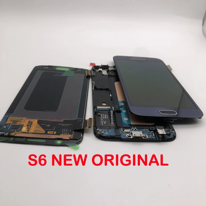 NEW OEM Amoled LCD Display Frame For Samsung Galaxy S6 G920 G920F G920A G920i G920V G920P Touch Screen Digitizer Assembly | Мобильные