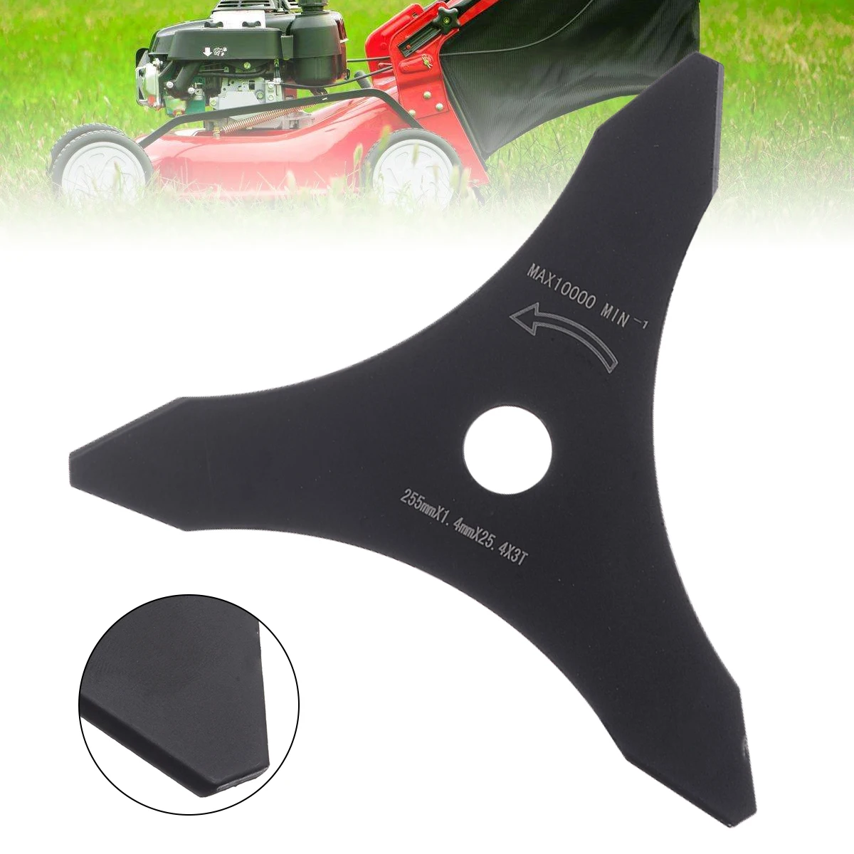 Lawn Mower Metal Trimmer Blade Garden Grass Brush Cutter Brushcutter Trimmer Blade Strimmer 3 Teeth Cutting Lawn Mower Metal Trimmer Blade Garden Grass Brush Cutter Brushcutter Trimmer Blade Strimmer 3 Teeth Cutting