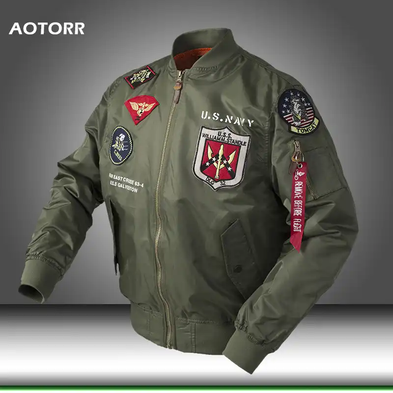 Chaqueta Bomber de Aviador Militar para hombre, abrigo de béisbol para  hombre, chaqueta de piloto militar, prendas de vestir para motocicleta,  otoño y primavera 2020|Chaquetas| - AliExpress