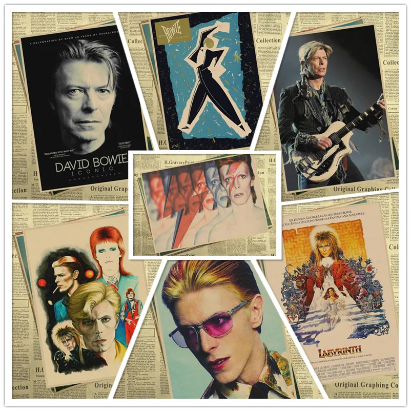 David Bowie ностальгические винтажные постеры рок группы для дома бара гостиной Декор