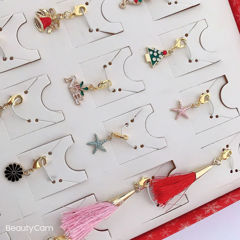 Diy Charm Bracelet Jewelry Advent Calendar Countdown To Christmas Gift Set  Christmas Snowman Gift Box For Children - Advent Calendars - AliExpress
