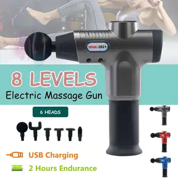 

9000r/min Therapy Massage Gun 8 Speed Muscle Massager Pain Sport Massage Machine Relax Body Slimming Relief With 6 Heads