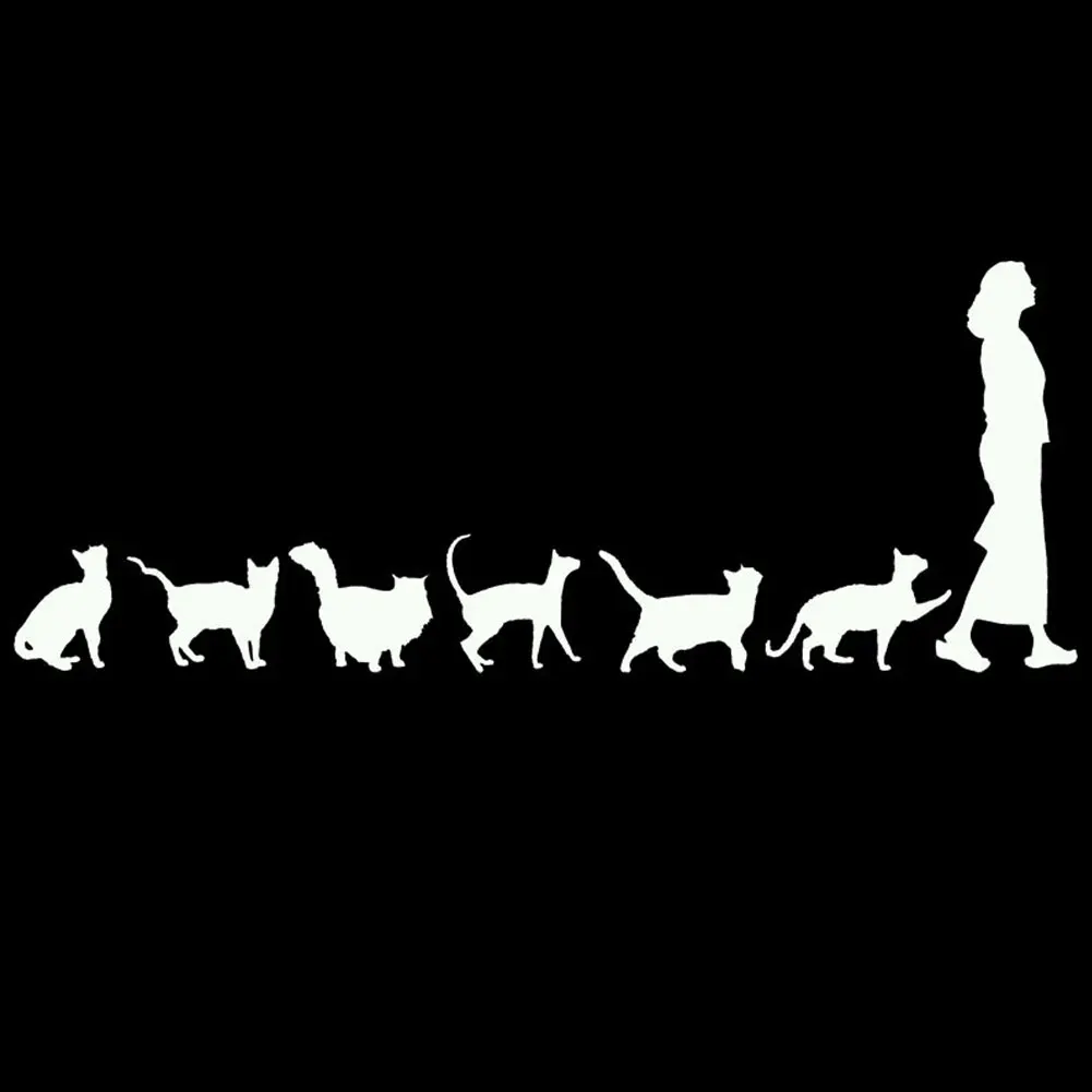 Funny car stickers Cat Lady Decor Car Auto Truck Window Decals Self-Adhesive Vehicle Sticker adesivo carro acessorios para carro