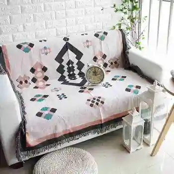

Cotton Sofa Bed Chair Blanket Home Decor Bed Chair Throw Rug Textile Wall Hanging Mat Blanket Furniture Decoration