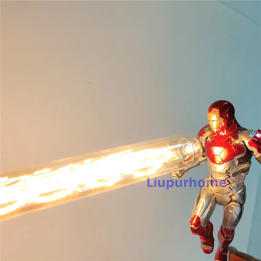 Мстители Железный человек MK47 лазер cannon светодиодный ночник прикроватная лампа фигурки аниме домашний Декор Спальня креативное освещение