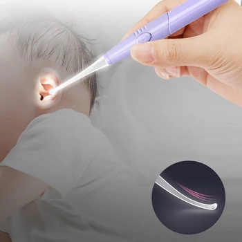 

Ear Wax Removal Tool with LED Light Ear Pick Cleaner Kit Tweezers Picker for Baby Ear Spoon Digger Scoop