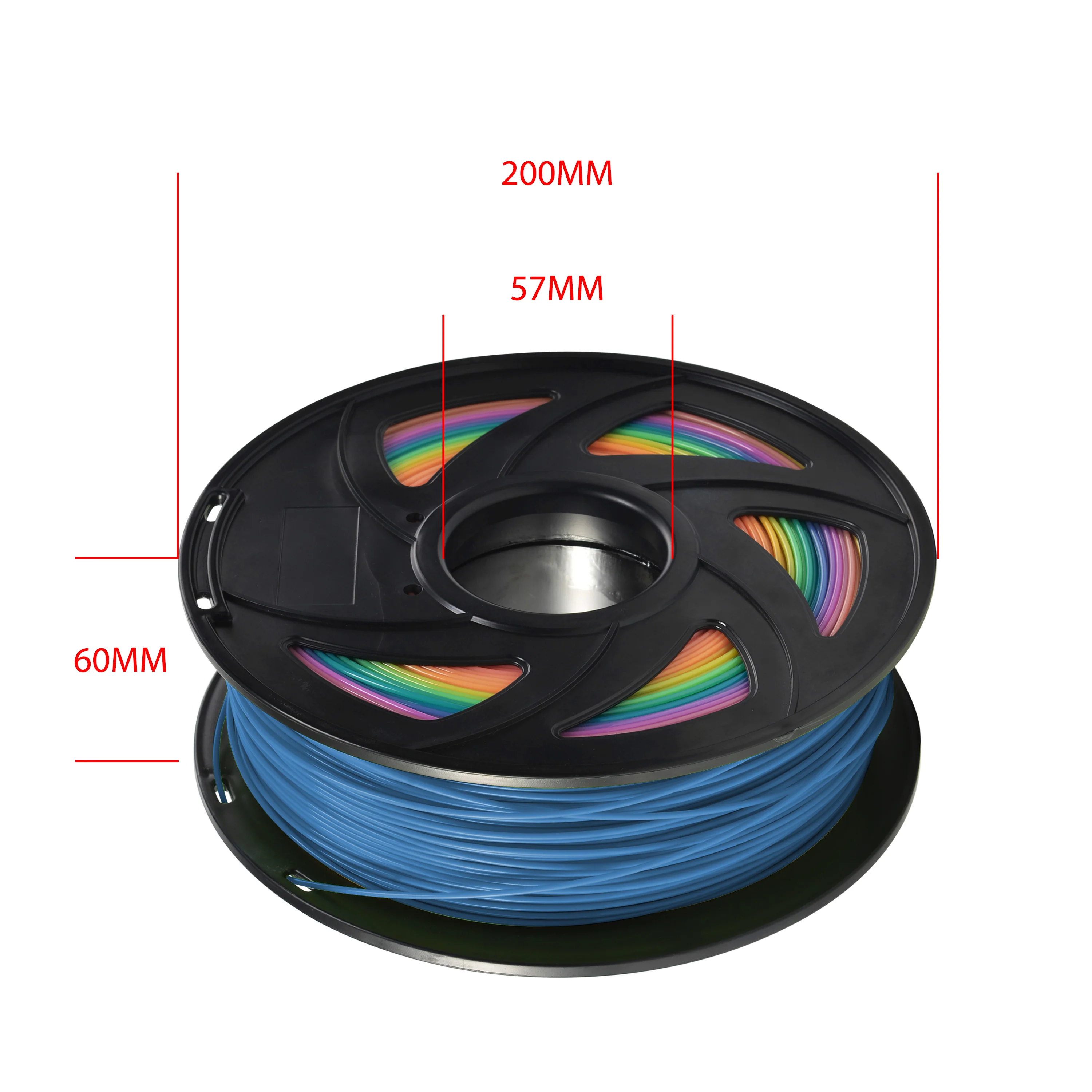XVICO PLA Филамент 3d принтер Радужный цвет PLA катушка, prresision размеры+/-0,02 мм, 2,2 фунтов 1 кг рулон для 3d принтера