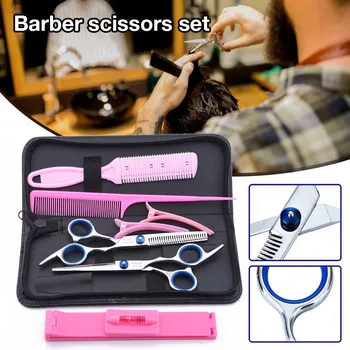 

6PCS/ Set Professional Salon Barber Hairdressing Scissors Kit with Comb Hair Thinning Cutting Hair Styling Tool