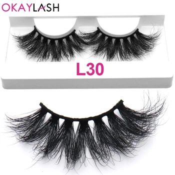 

OKAYLASH 2020 New Style 25mm Super Long Wispie 100% Real Mink Dense Big Dramatic False Eye lashes Bulk Sale Makeup Soft Eyelash
