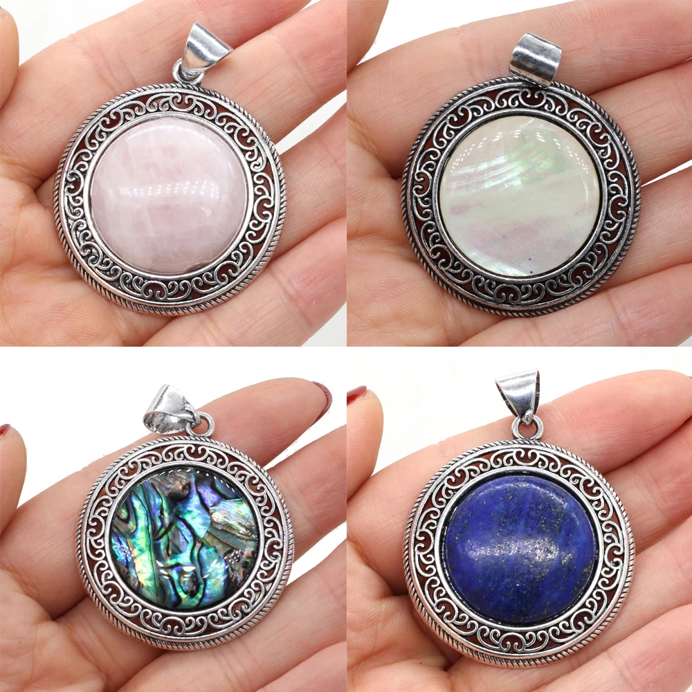 Edelstein Donut Anhänger 30 Mm - Inkl. Baumwollband - Echter Heilstein Als Halskette