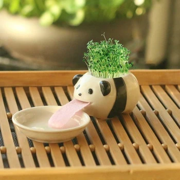 

Creative Ceramic Fower Pot Automatic Watering Flower Pot Tongue Animal Flower Pots Planters Ceramic Garden Supplies