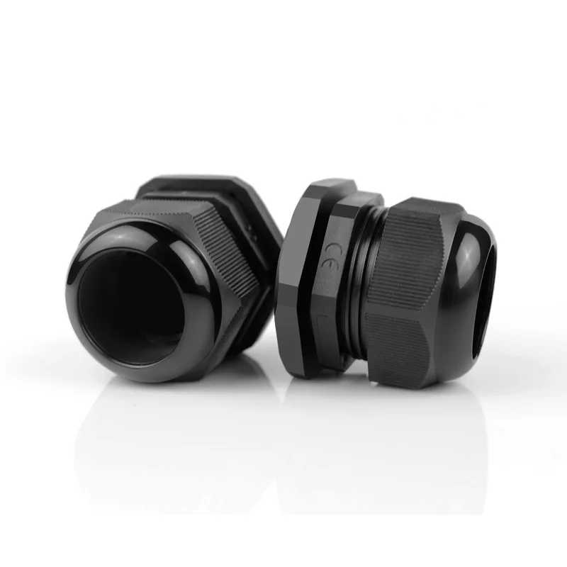 IP68 Electric Cable Gland Probe Waterproof Connector Joint Wire Fitting Cable Entry Plastic PG7/PG9/PG11/PG13.5/PG16/PG36 10PCS