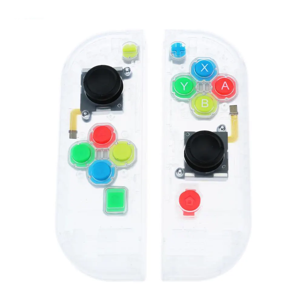 ChengHaoRan левый и правый корпус Оболочка Чехол для nintendo Switch NS Joy-Con контроллер с джойстиком, набор кнопок, отвертка - Цвет: WW--Clear